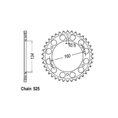 JT Steel rear sprockets are manufactured using Japanese C49 high carbon steel. Designed to minimise weight and maximise strength. Accurately machined to achieve balance and a perfect fit and chain alignment