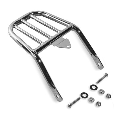 This handy and practical luggage rack is made specially for the 07-18 Yamaha XV250 Virago and XVS250 V Star. Combined with the 8082312 back rest, you'll have everything you need to carry passengers or luggage on your 250.
The luggage rack mounts securely to the 8082312 back rest, rear fender, and turn signal stalks.
Includes Paladin® Quickset mounting hardware.
Length: 24.1cm / 9.5"
Width: 24.1cm / 9.5"