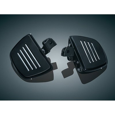 All the great benefits of a floorboard in a smaller more affordable package! The 3/4" drop-style mount, with interlocking splines, provides more legroom and slight angle adjustability for added comfort. Maintain stock-like ground clearance for optimum control. 
5-1/2" long x 4" wide
Gloss black