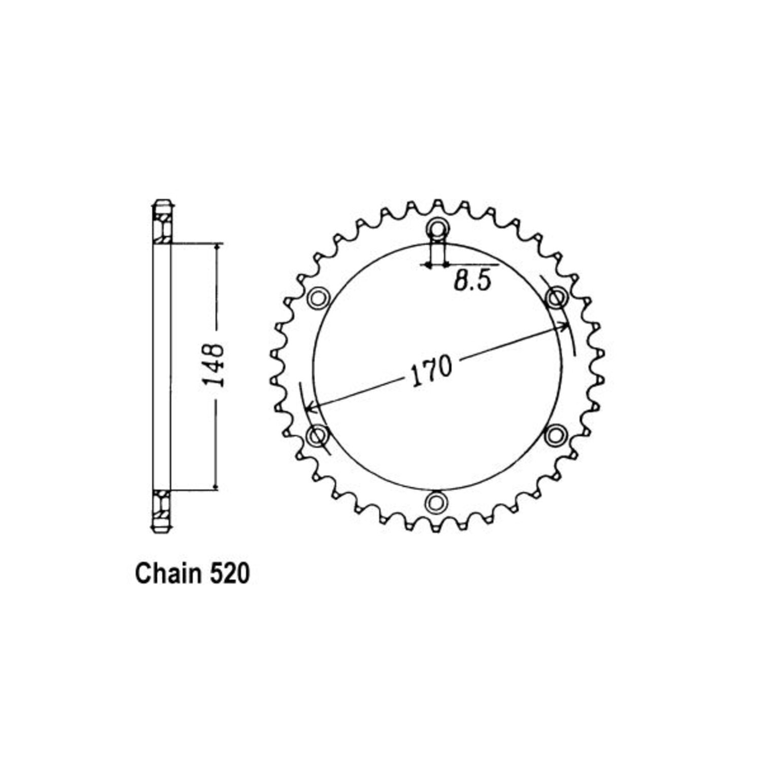 JT Rear Sprocket 828.48
