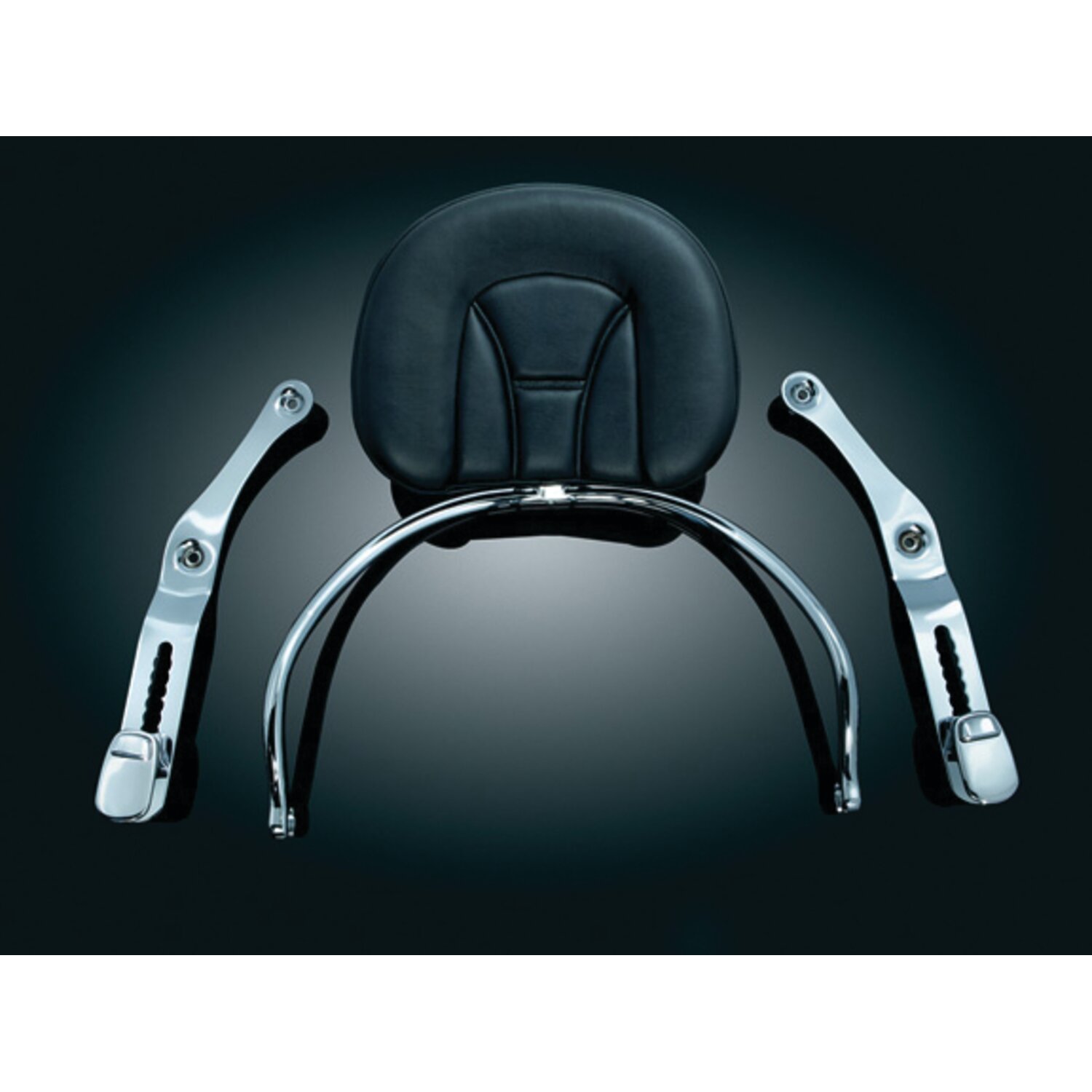 Kuryakyn, 'revolution' driver backrest, black and, chrome