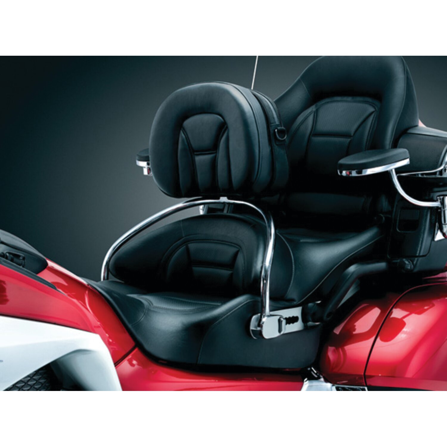 Kuryakyn, 'revolution' driver backrest, black and