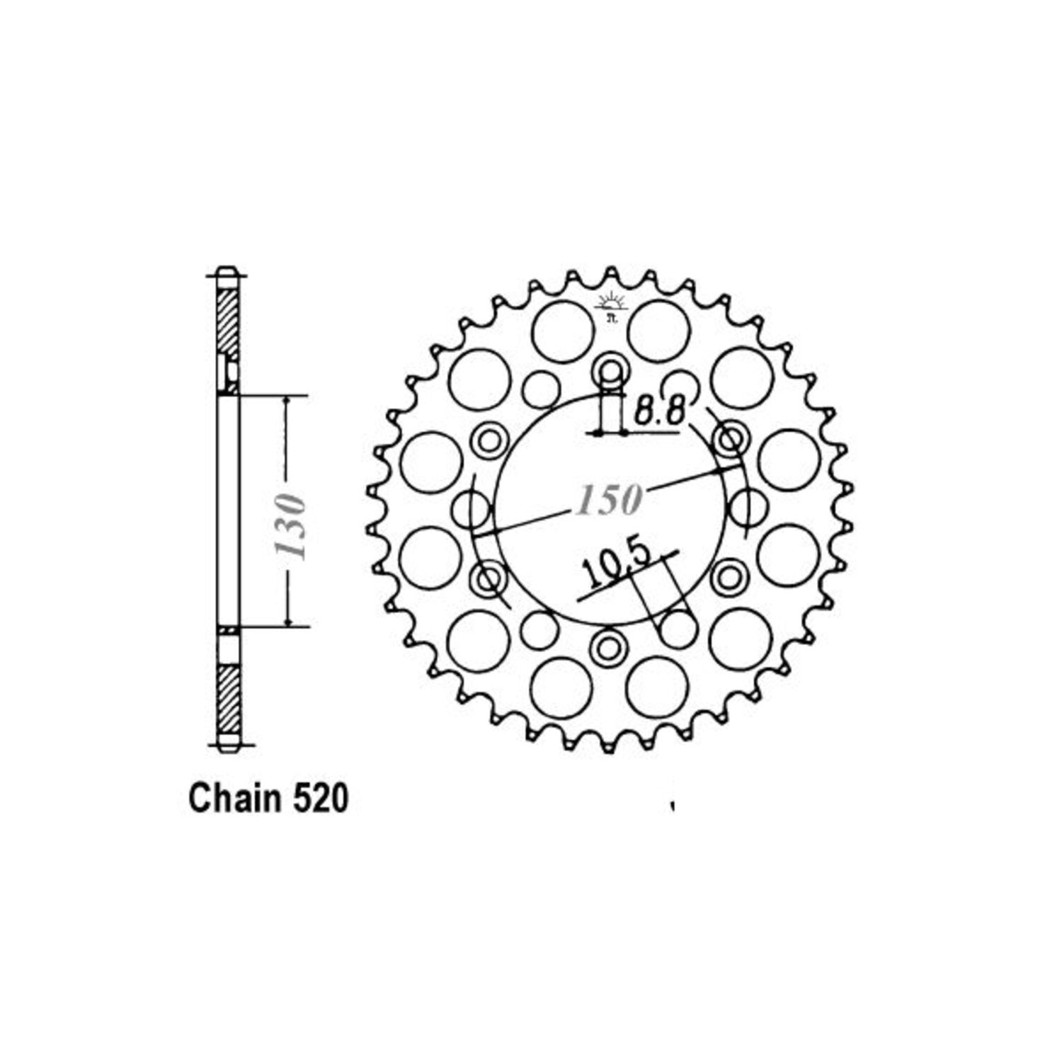 JT Rear Sprocket 245/305.47