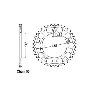 JT Steel rear sprockets are manufactured using Japanese C49 high carbon steel. Designed to minimise weight and maximise strength. Accurately machined to achieve balance and a perfect fit and chain alignment