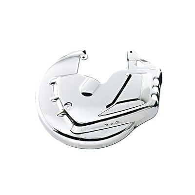 Kuryakyn Rotor Covers transform the lower front end of your Goldwing with their contoured and sculpted custom styling that conceals the visible brake rotor and caliper. Easy to install or remove for required maintenance. 
Can be used together with the Kuryakyn LED Ring of Fire for increased visibility at night.