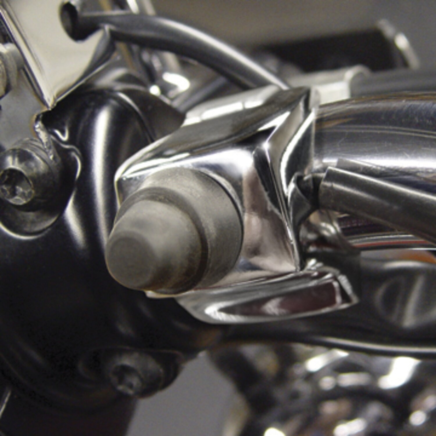 NC handlebar light switch, Silver, Chrome