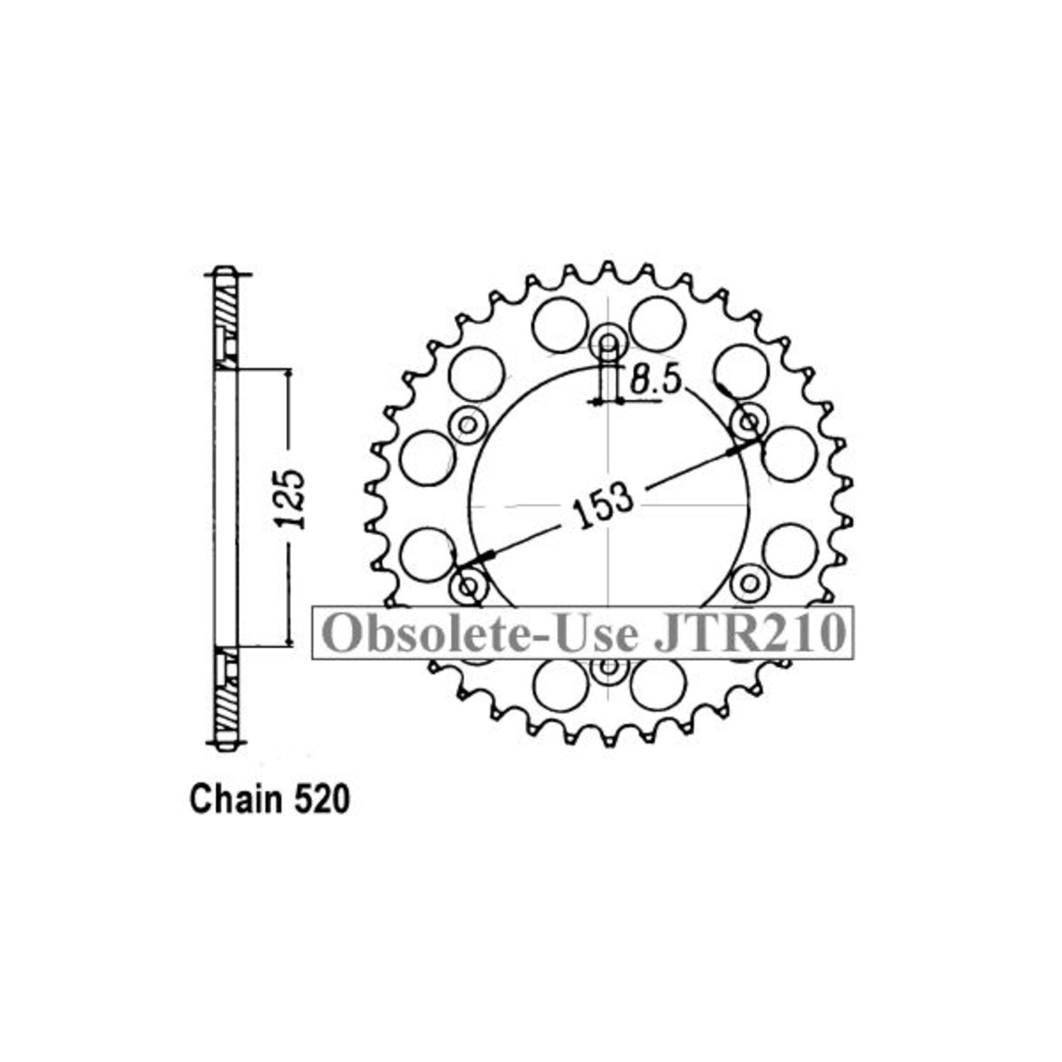JT Rear Sprocket 301.48