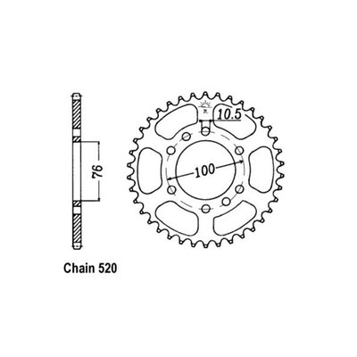 JT Steel rear sprockets are manufactured using Japanese C49 high carbon steel. Designed to minimise weight and maximise strength. Accurately machined to achieve balance and a perfect fit and chain alignment