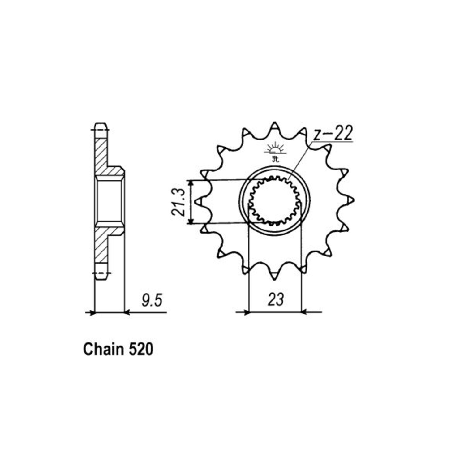 JT Front Sprocket 1577.15