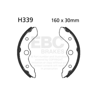 EBC plain brake shoes are made using high-pressure die cast aluminium platforms with bonded brake linings. They are radius ground, edge trimmed and also feature lead in & lead out chamfers at lining ends and original equipment style brake shoe springs.