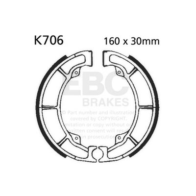 EBC plain brake shoes are made using high-pressure die cast aluminium platforms with bonded brake linings. They are radius ground, edge trimmed and also feature lead in & lead out chamfers at lining ends and original equipment style brake shoe springs.