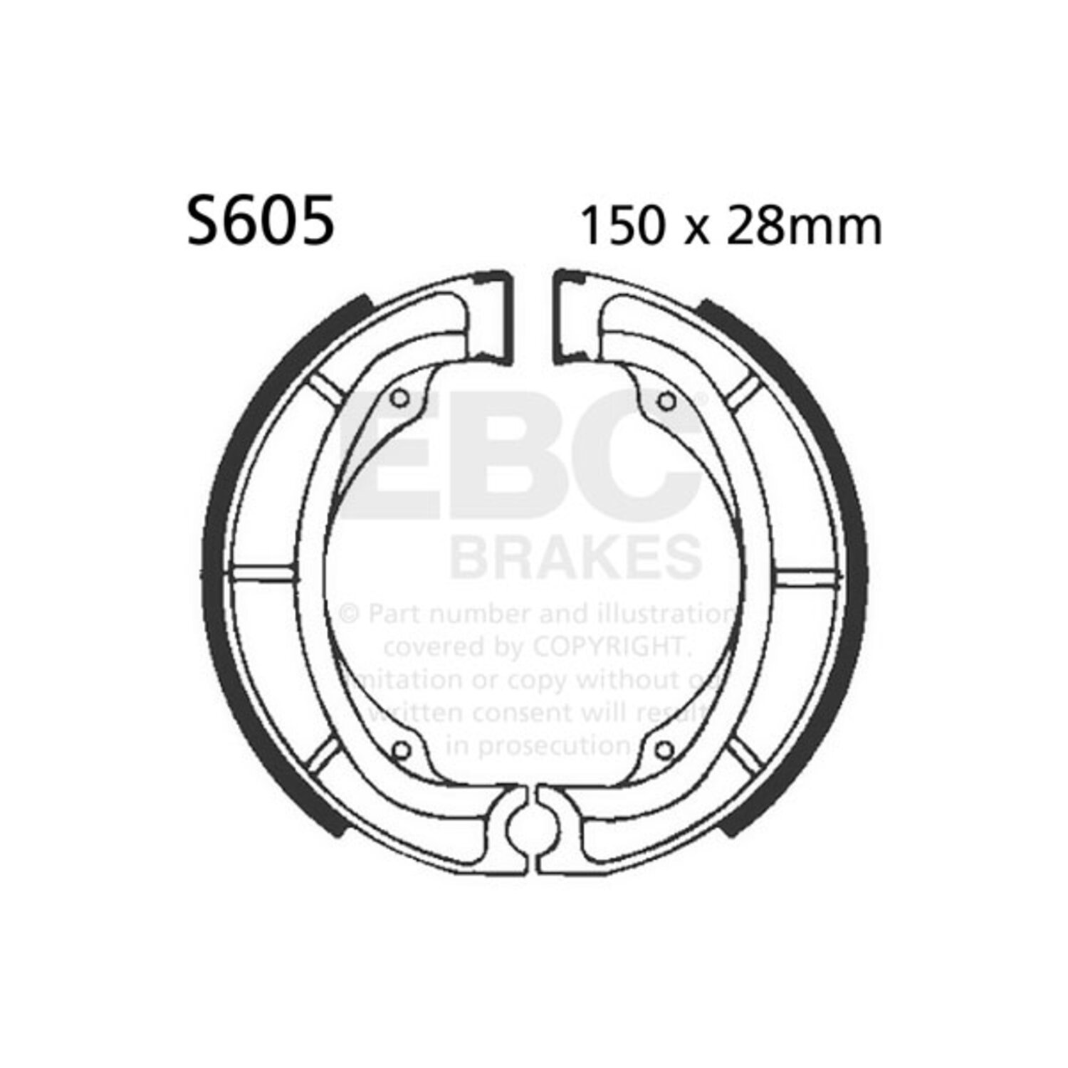 EBC plain brake shoes