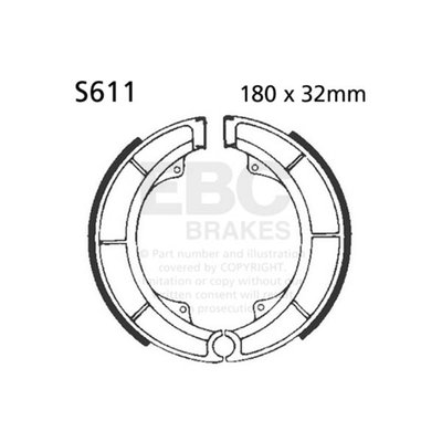 EBC plain brake shoes are made using high-pressure die cast aluminium platforms with bonded brake linings. They are radius ground, edge trimmed and also feature lead in & lead out chamfers at lining ends and original equipment style brake shoe springs.
