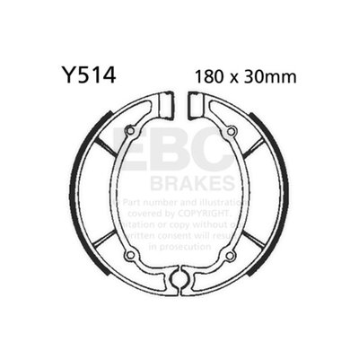 EBC plain brake shoes are made using high-pressure die cast aluminium platforms with bonded brake linings. They are radius ground, edge trimmed and also feature lead in & lead out chamfers at lining ends and original equipment style brake shoe springs.