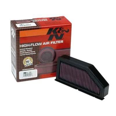 K&N filters are designed to achieve high, virtually unrestricted air flow while maintaining filtration levels critical to ensure long engine life. These high quality K&N air filters are reusable and washable, and they fit many air cleaners as stock replacement. The elements are designed with a ribbed surface that will give you up to 50% more filter area than a regular replacement filter, dramatically increasing air flow.  
- Designed to provide increased horsepower and acceleration. 
- Pleated cotton media provides a large filtration area offering low restriction and long service intervals. 
- Multi-layers of woven cotton gauze media offers excellent filtration. 
- Fits directly into OEM Airbox with application specific Sealing Bead ensuring a precise fit. 
- No fuel management modification are normally required to obtain increased performance. 
- Washable and reusable

