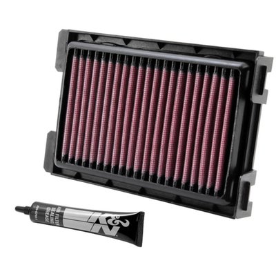 K&N filters are designed to achieve high, virtually unrestricted air flow while maintaining filtration levels critical to ensure long engine life. These high quality K&N air filters are reusable and washable, and they fit many air cleaners as stock replacement. The elements are designed with a ribbed surface that will give you up to 50% more filter area than a regular replacement filter, dramatically increasing air flow.  
- Designed to provide increased horsepower and acceleration. 
- Pleated cotton media provides a large filtration area offering low restriction and long service intervals. 
- Multi-layers of woven cotton gauze media offers excellent filtration. 
- Fits directly into OEM Airbox with application specific Sealing Bead ensuring a precise fit. 
- No fuel management modification are normally required to obtain increased performance. 
- Washable and reusable
