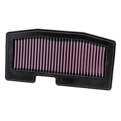 K&N filters are designed to achieve high, virtually unrestricted air flow while maintaining filtration levels critical to ensure long engine life. These high quality K&N air filters are reusable and washable, and they fit many air cleaners as stock replacement. The elements are designed with a ribbed surface that will give you up to 50% more filter area than a regular replacement filter, dramatically increasing air flow.  
- Designed to provide increased horsepower and acceleration. 
- Pleated cotton media provides a large filtration area offering low restriction and long service intervals. 
- Multi-layers of woven cotton gauze media offers excellent filtration. 
- Fits directly into OEM Airbox with application specific Sealing Bead ensuring a precise fit. 
- No fuel management modification are normally required to obtain increased performance. 
- Washable and reusable

