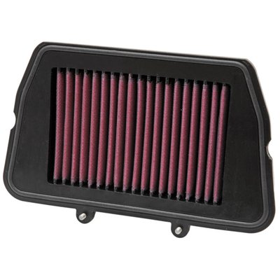 K&N filters are designed to achieve high, virtually unrestricted air flow while maintaining filtration levels critical to ensure long engine life. These high quality K&N air filters are reusable and washable, and they fit many air cleaners as stock replacement. The elements are designed with a ribbed surface that will give you up to 50% more filter area than a regular replacement filter, dramatically increasing air flow.  
- Designed to provide increased horsepower and acceleration. 
- Pleated cotton media provides a large filtration area offering low restriction and long service intervals. 
- Multi-layers of woven cotton gauze media offers excellent filtration. 
- Fits directly into OEM Airbox with application specific Sealing Bead ensuring a precise fit. 
- No fuel management modification are normally required to obtain increased performance. 
- Washable and reusable
