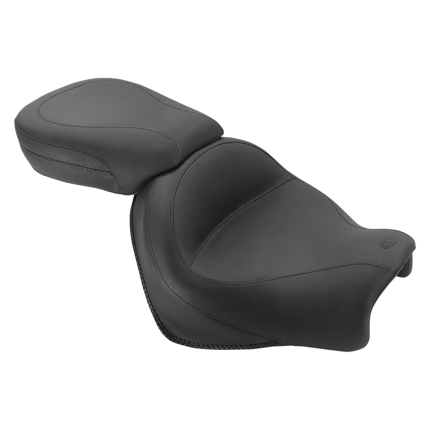 Mustang vintage 2-p touring seat, Black, Plain