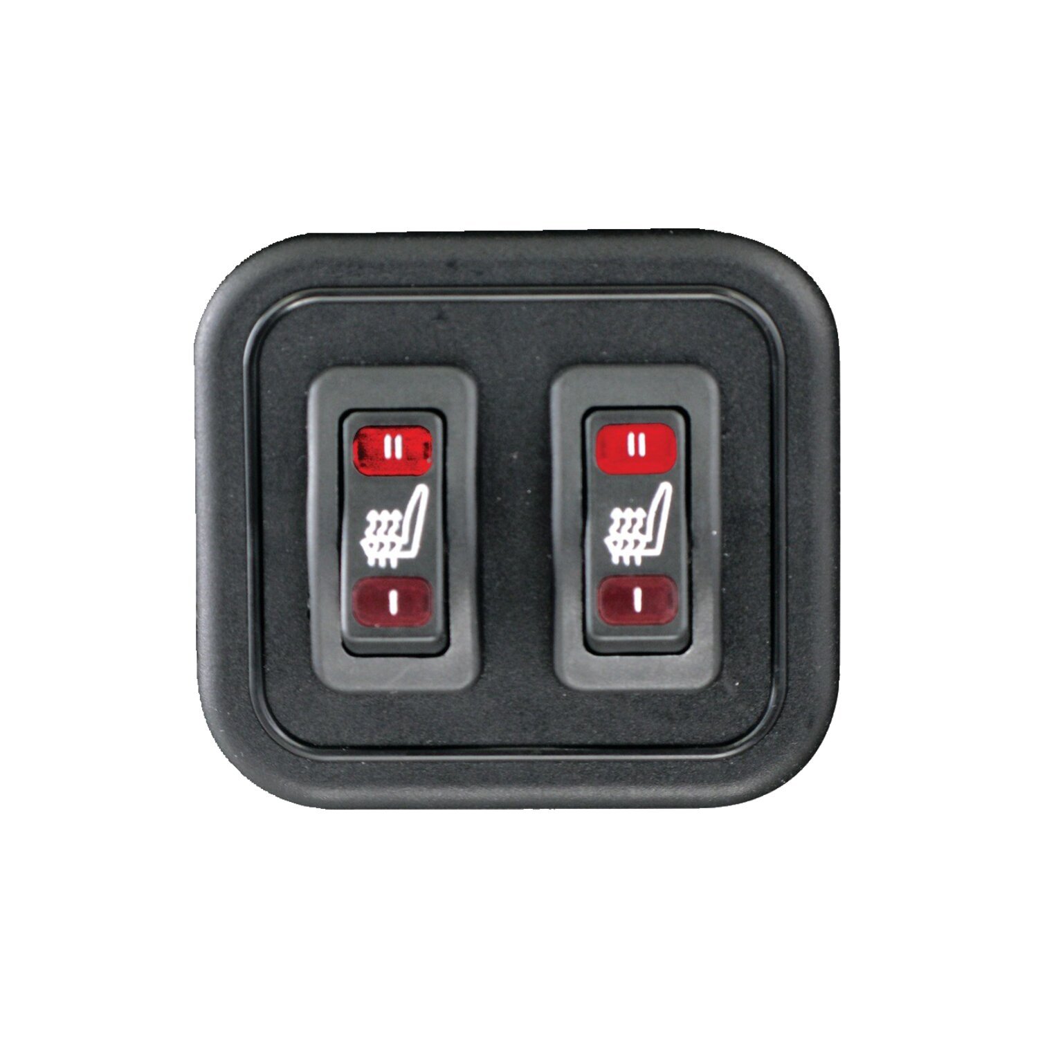 Mustang 1-piece 2-up touring seat heated, Black, Plain