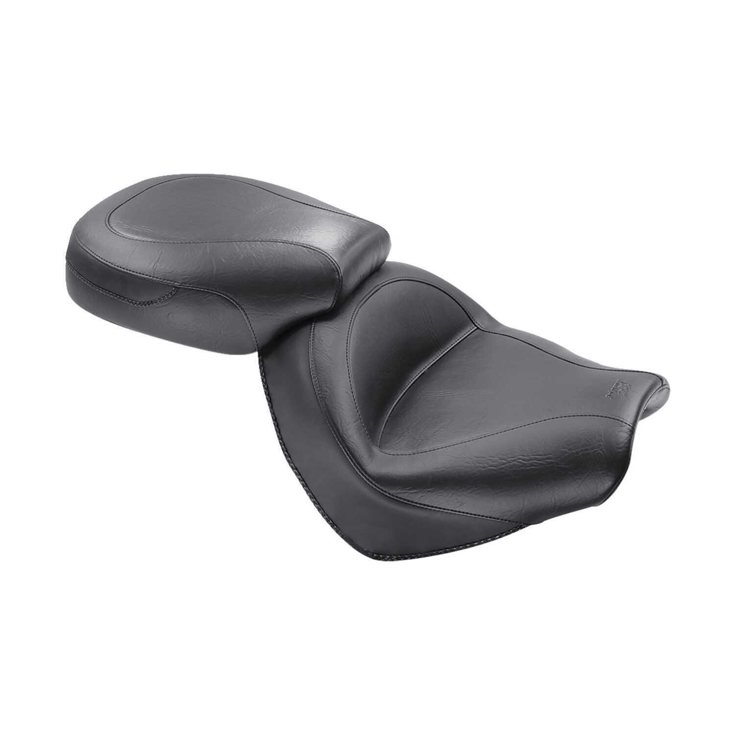 Mustang 2-p wide touring seat, Black, Plain