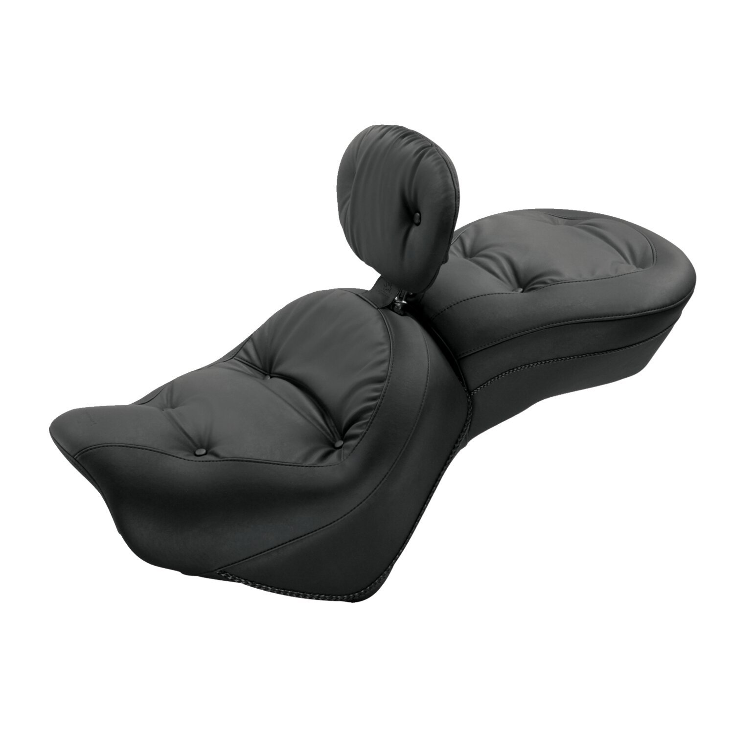 Mustang 1-p wide touring regal seat, Black, Plain