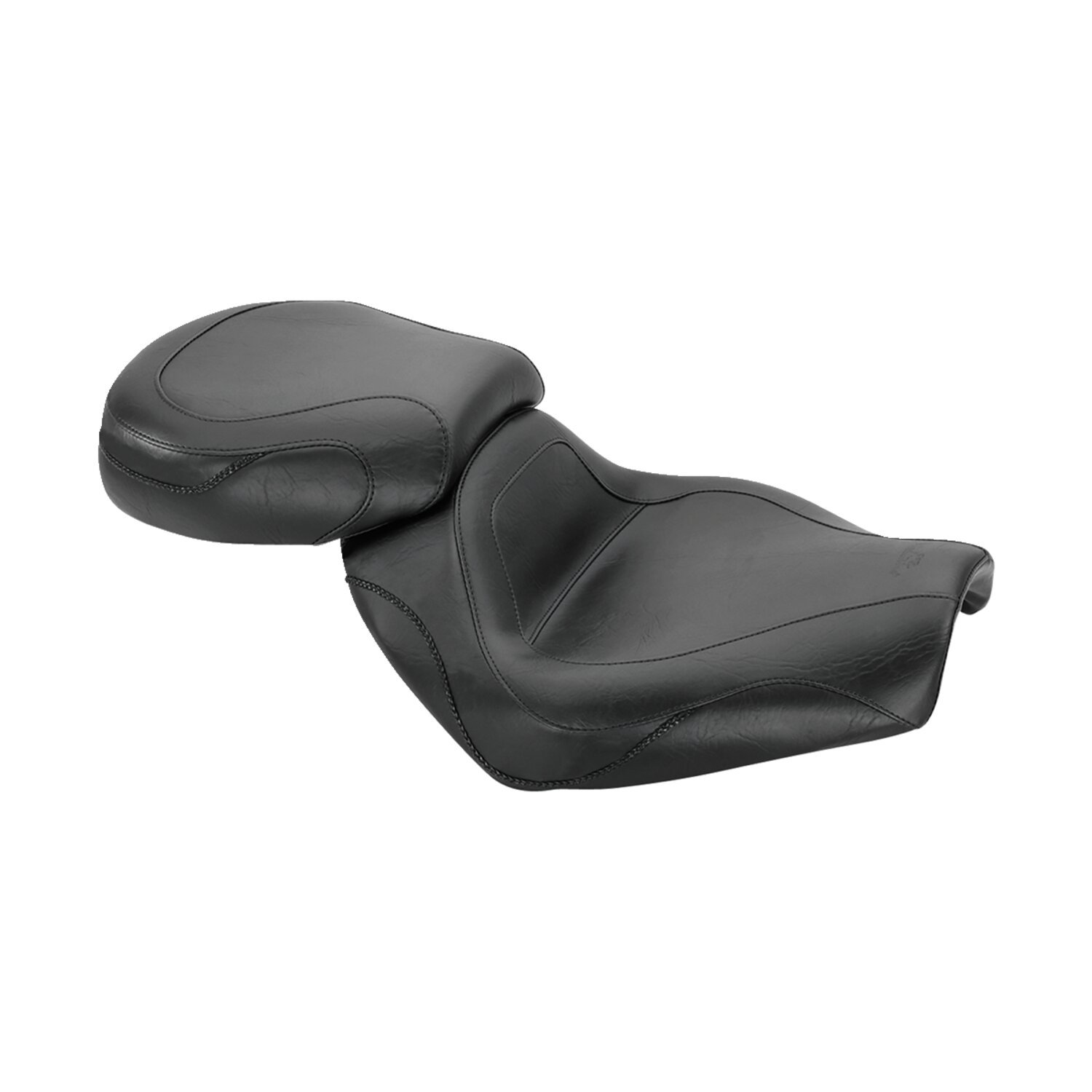 Mustang 2-p sport touring vintage seat, Black, Plain