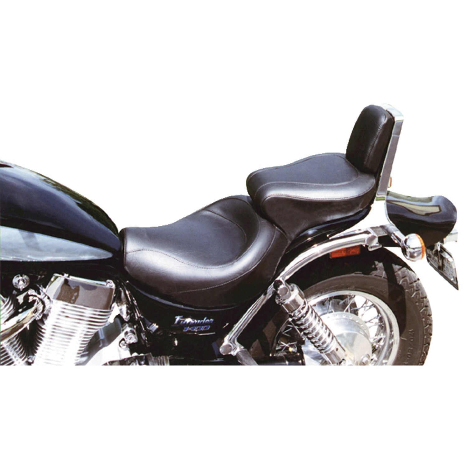 Mustang wide touring vintage seat, Black, Plain