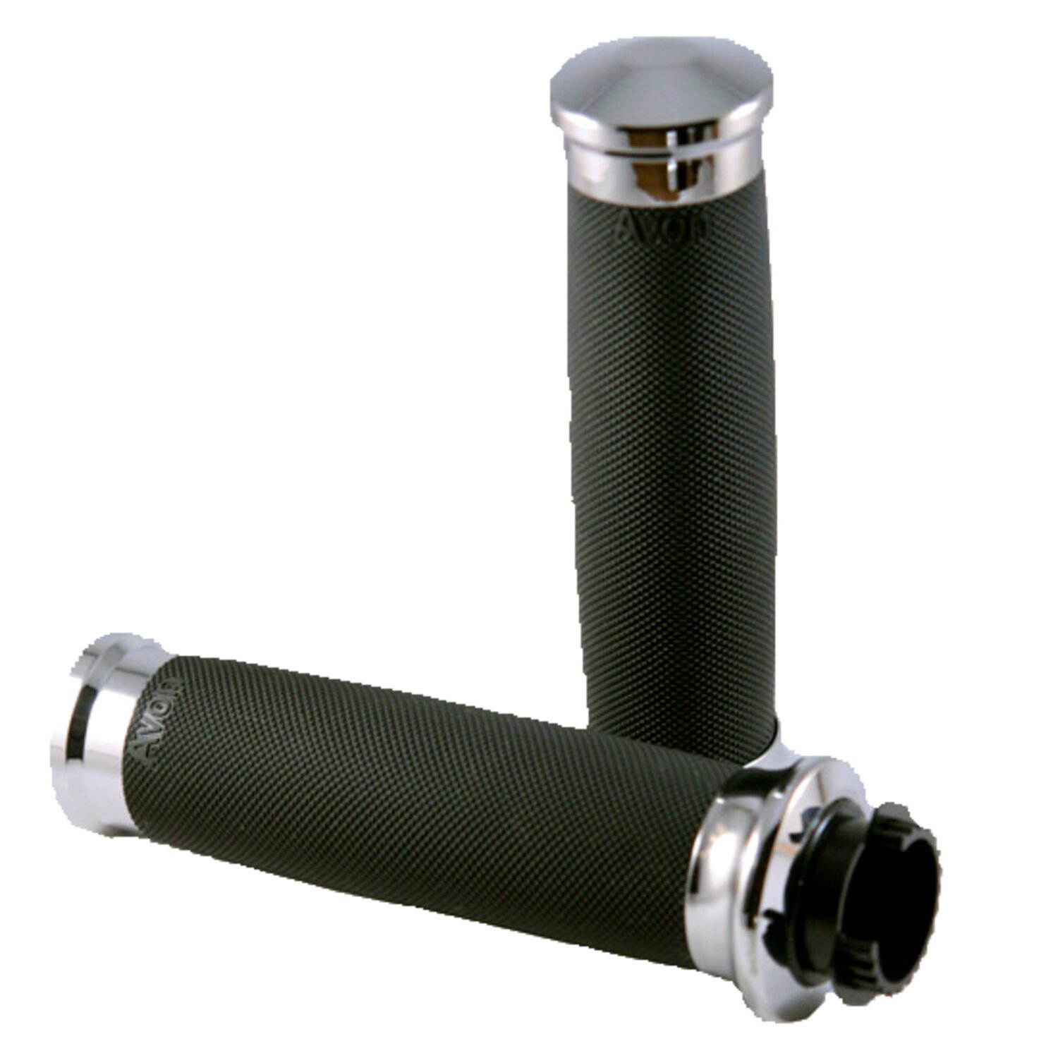 Avon MT Custom Contour grips, Black, Chrome