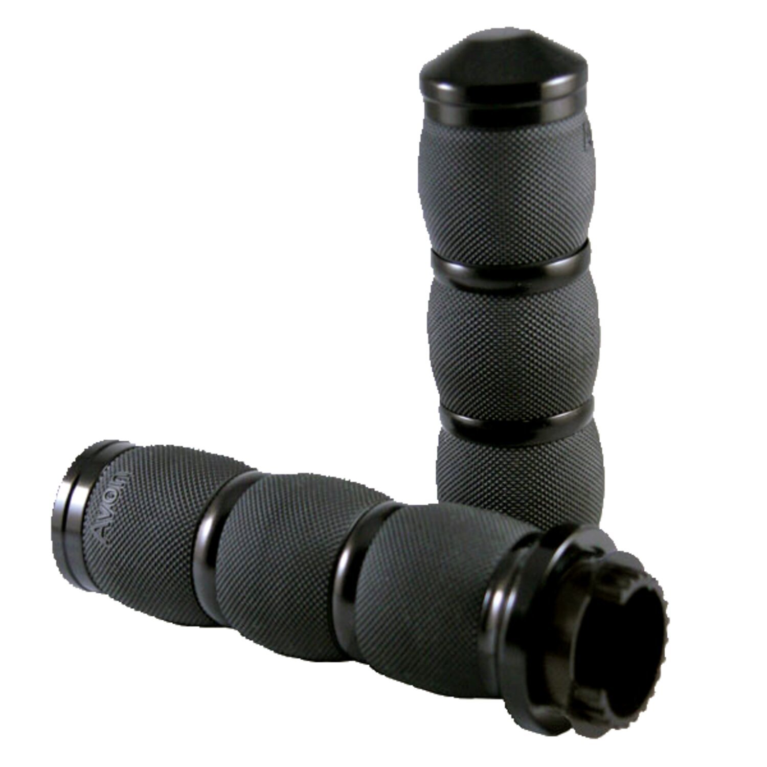 Avon MT Air Cushioned grips black anodized, Matte