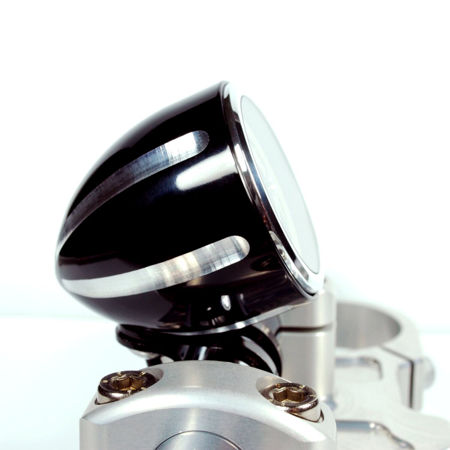 Motogadget, Tiny mount cup 'Grooved' 22mm. Black CC, Matte