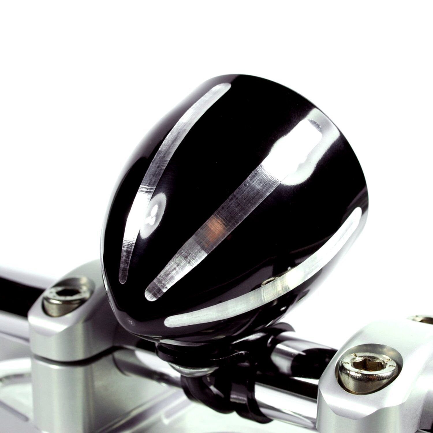 Motogadget, Tiny mount cup 'Grooved' 22mm. Black CC, Matte