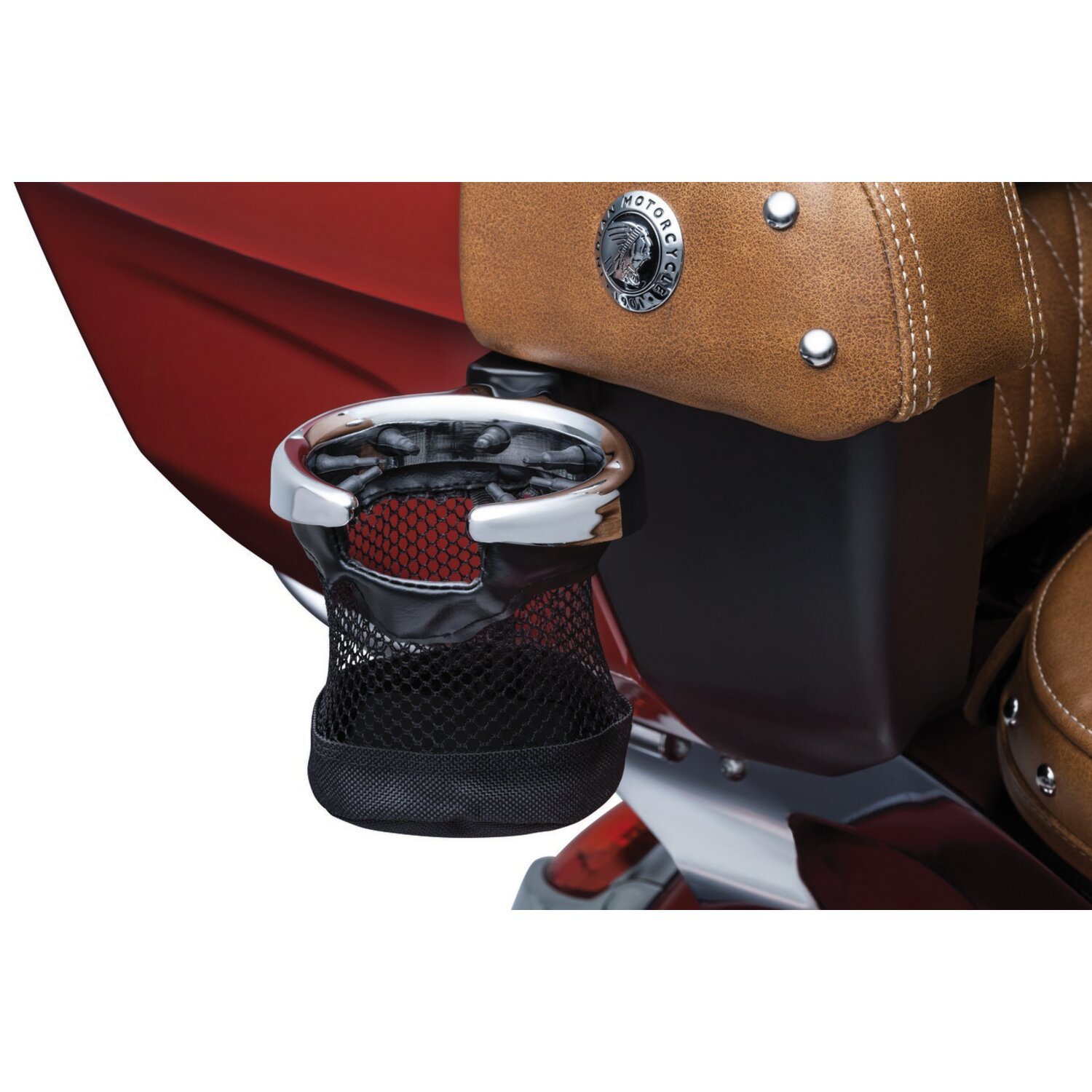 Kuryakyn, Passenger drink holder right side, Black, Chrome
