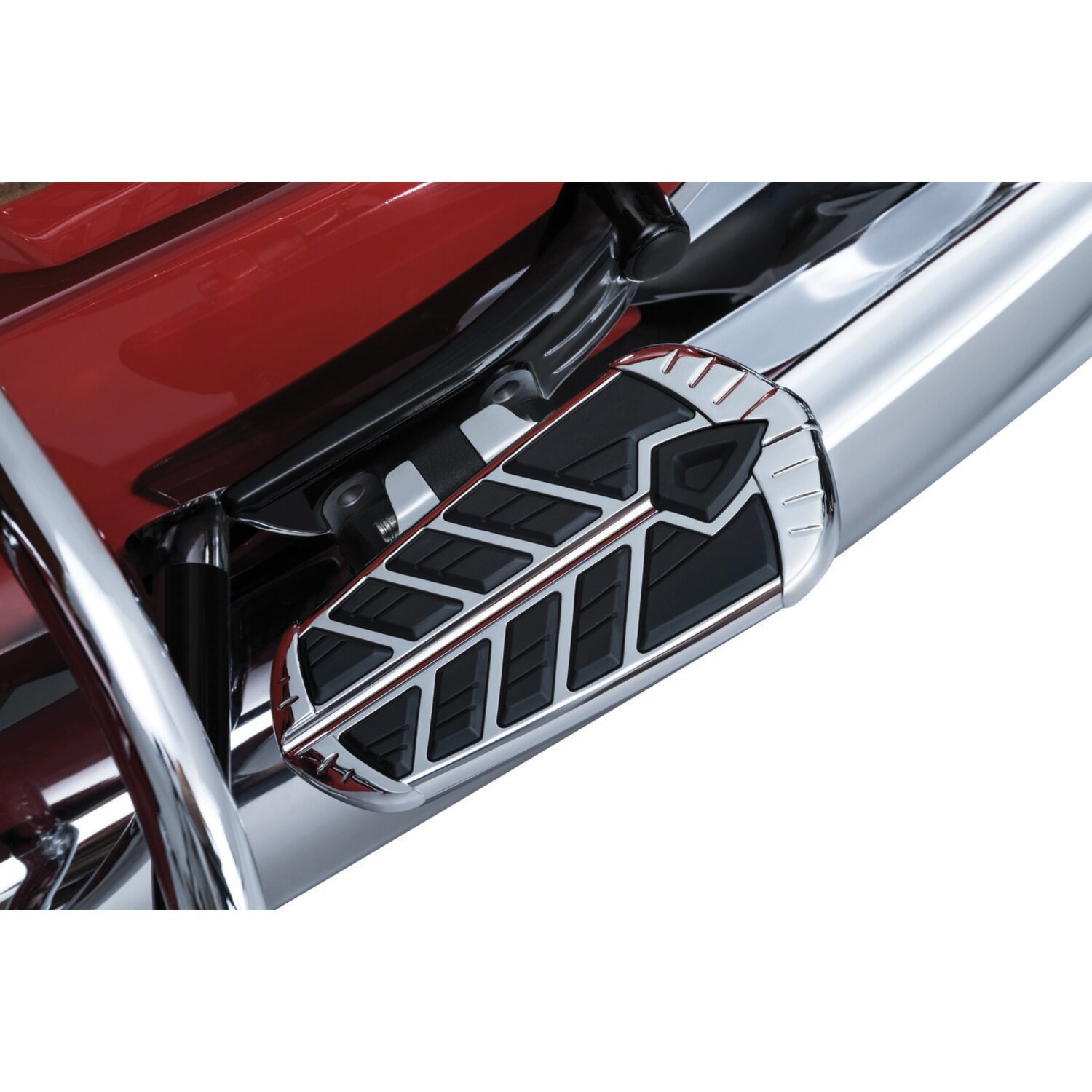 Kuryakyn, Spear passenger floorboard inserts, Silver, Chrome