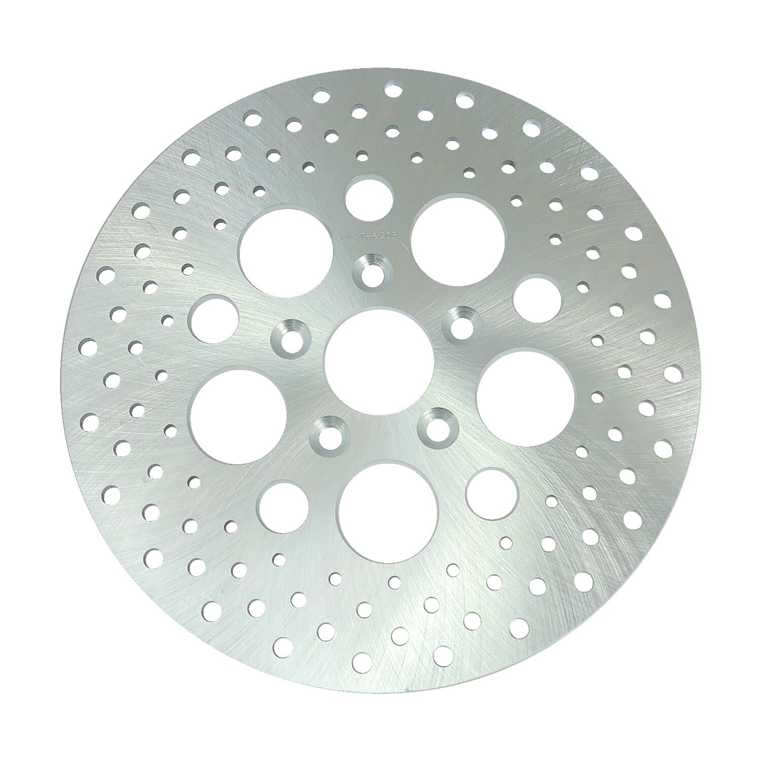 Drilled rear brake rotor 11.5". Stainless
