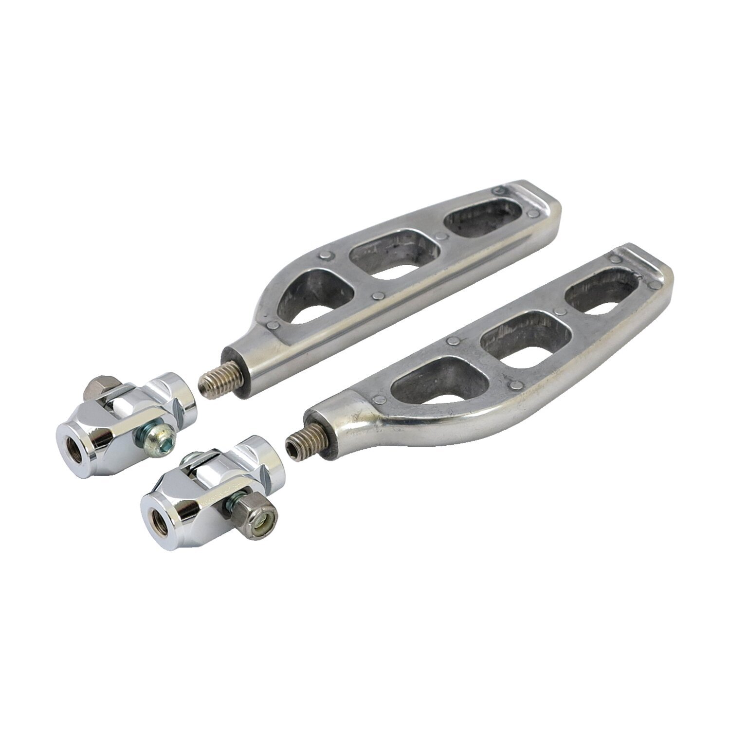 3 hole billet aluminum foot pegs, Polished