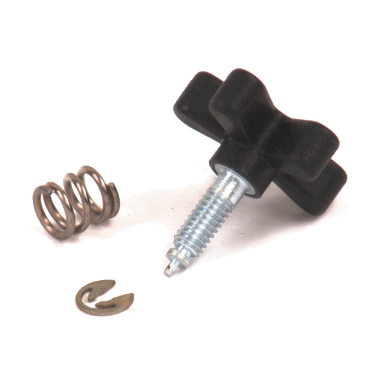 Throttle tension screw kit. Large plastic knob, Black