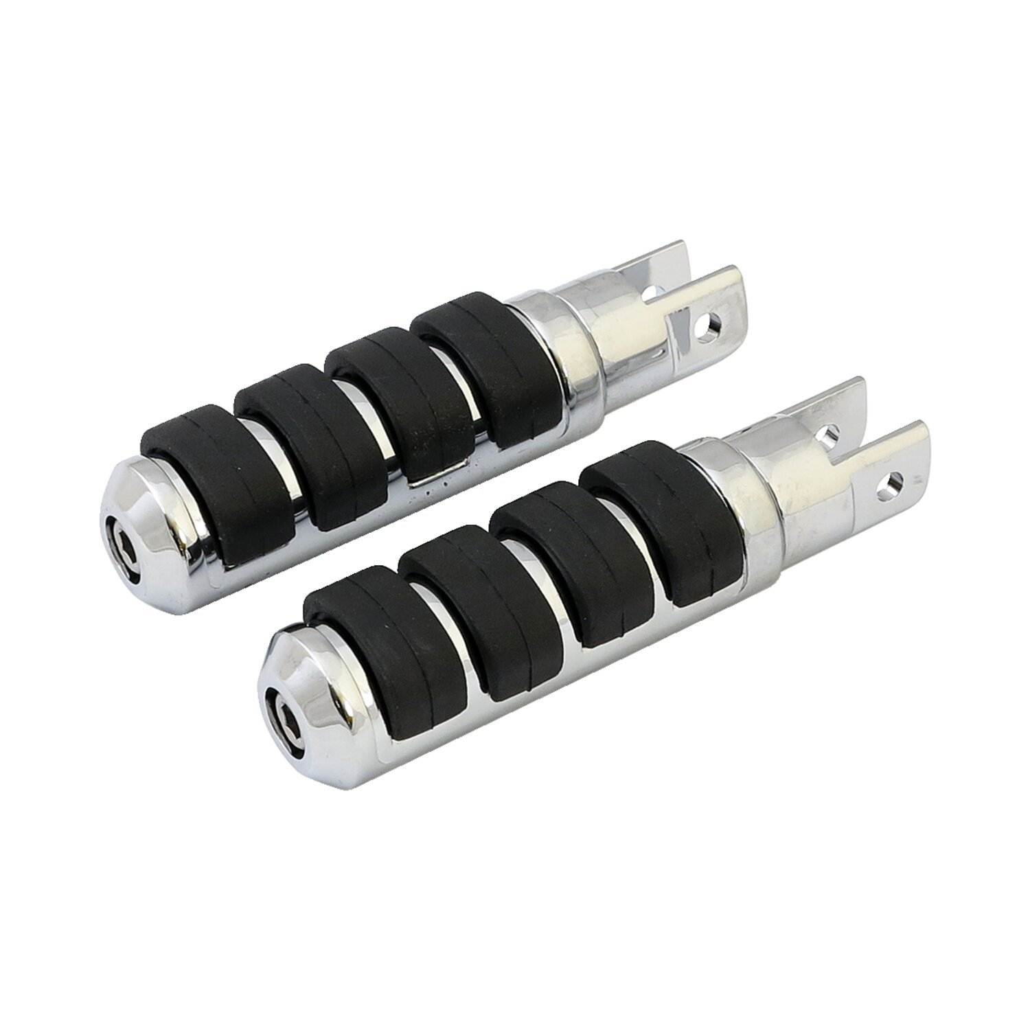 Comfort foot pegs. Small diameter, Chrome