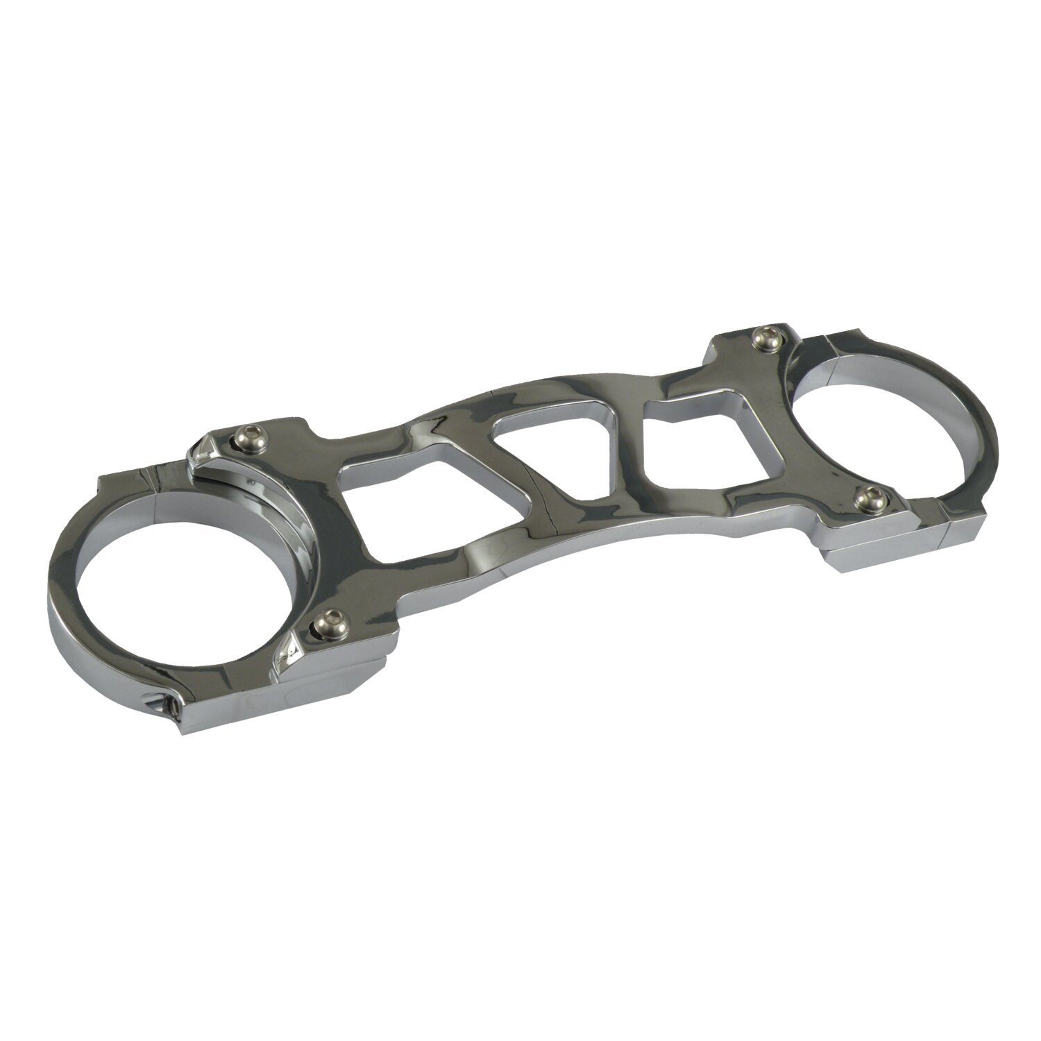 Fork brace, 41mm. slotted, Silver, Chrome