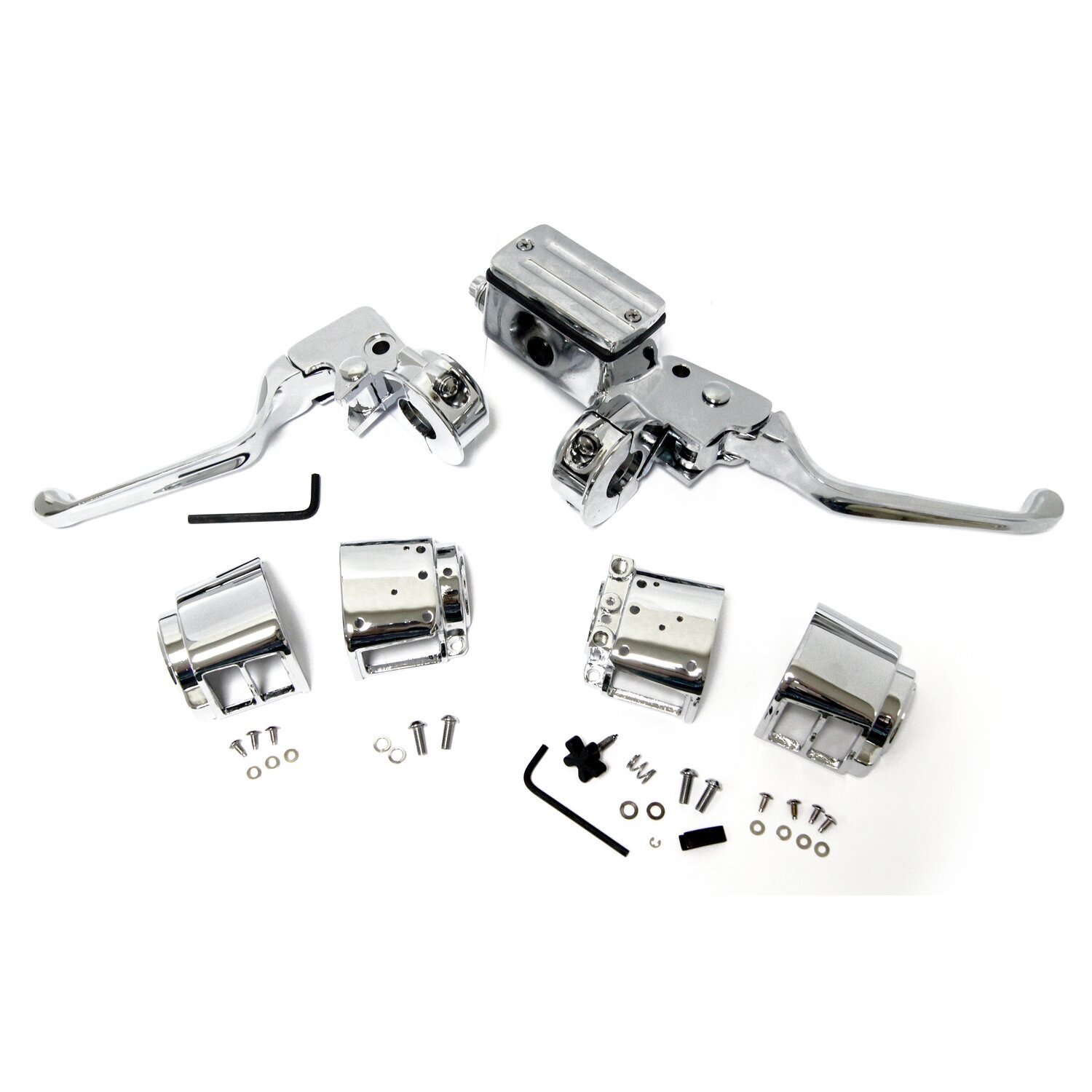 Chrome h.bar control kit, 5/8" bore