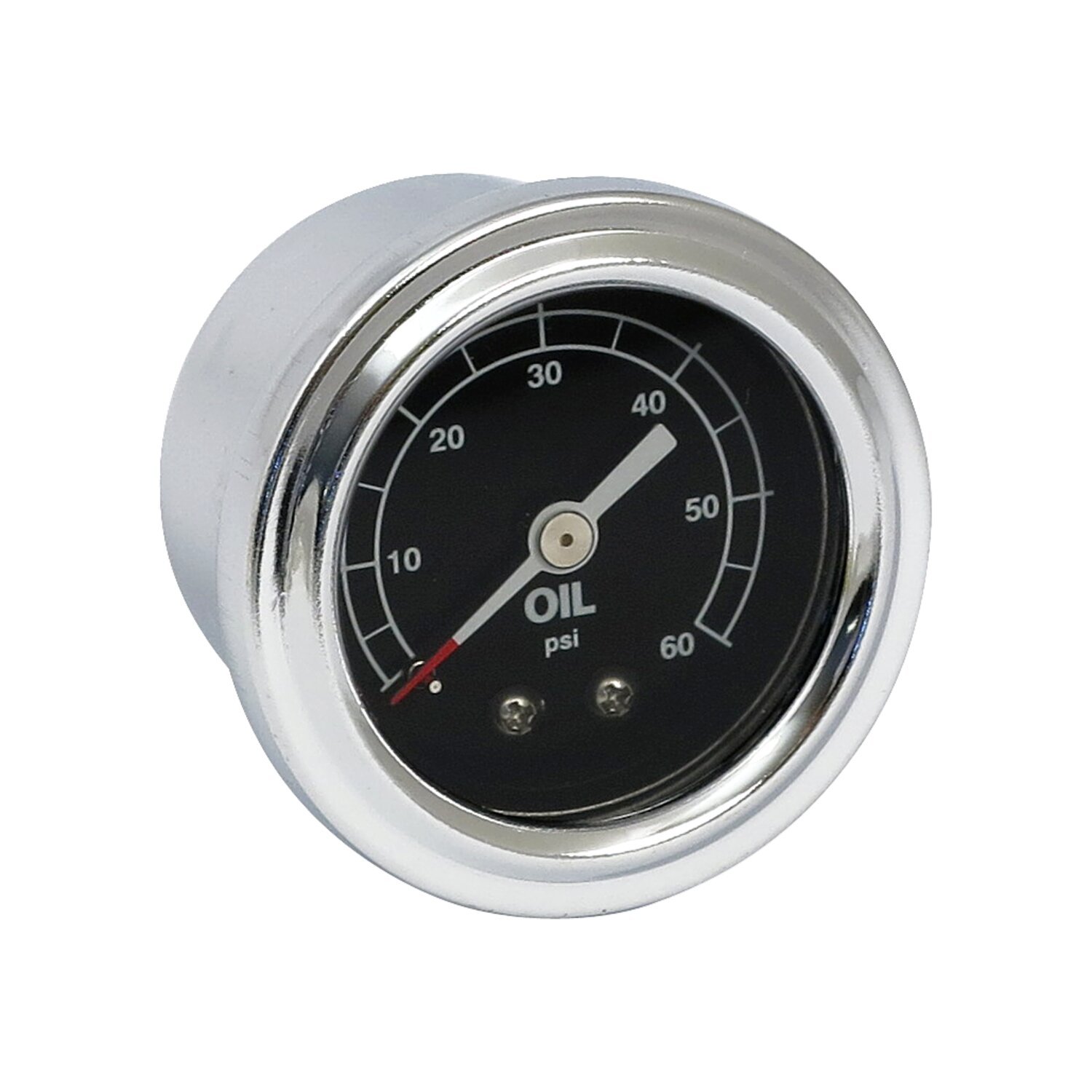 Oil pressure gauge, liquid filled. 0-60 PSI, Black