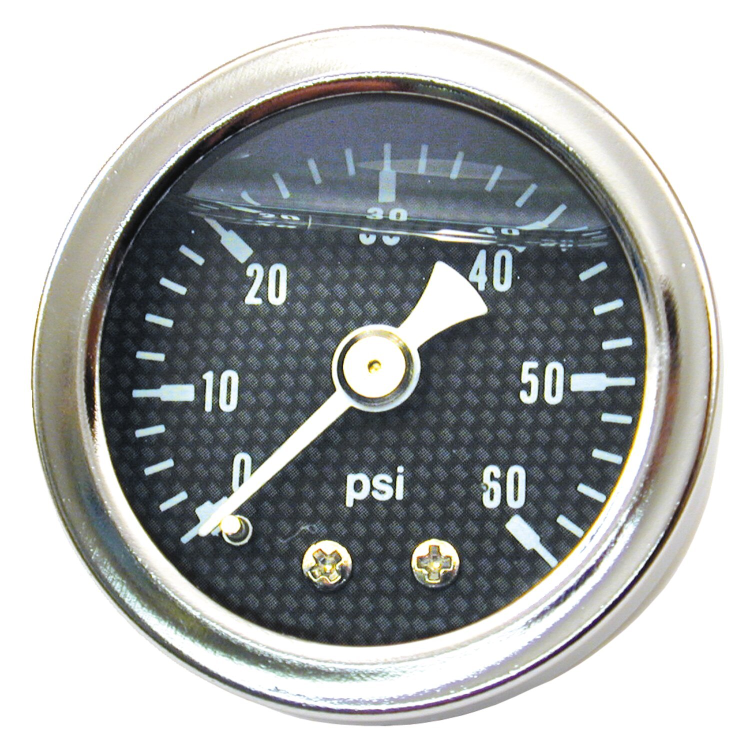 Oil pressure gauge, 'Carbon Face'. 0-60 PSI, Black