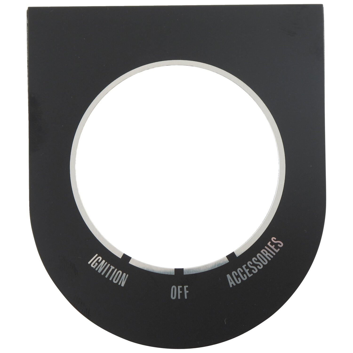 Ignition switch decal, Black, Satin