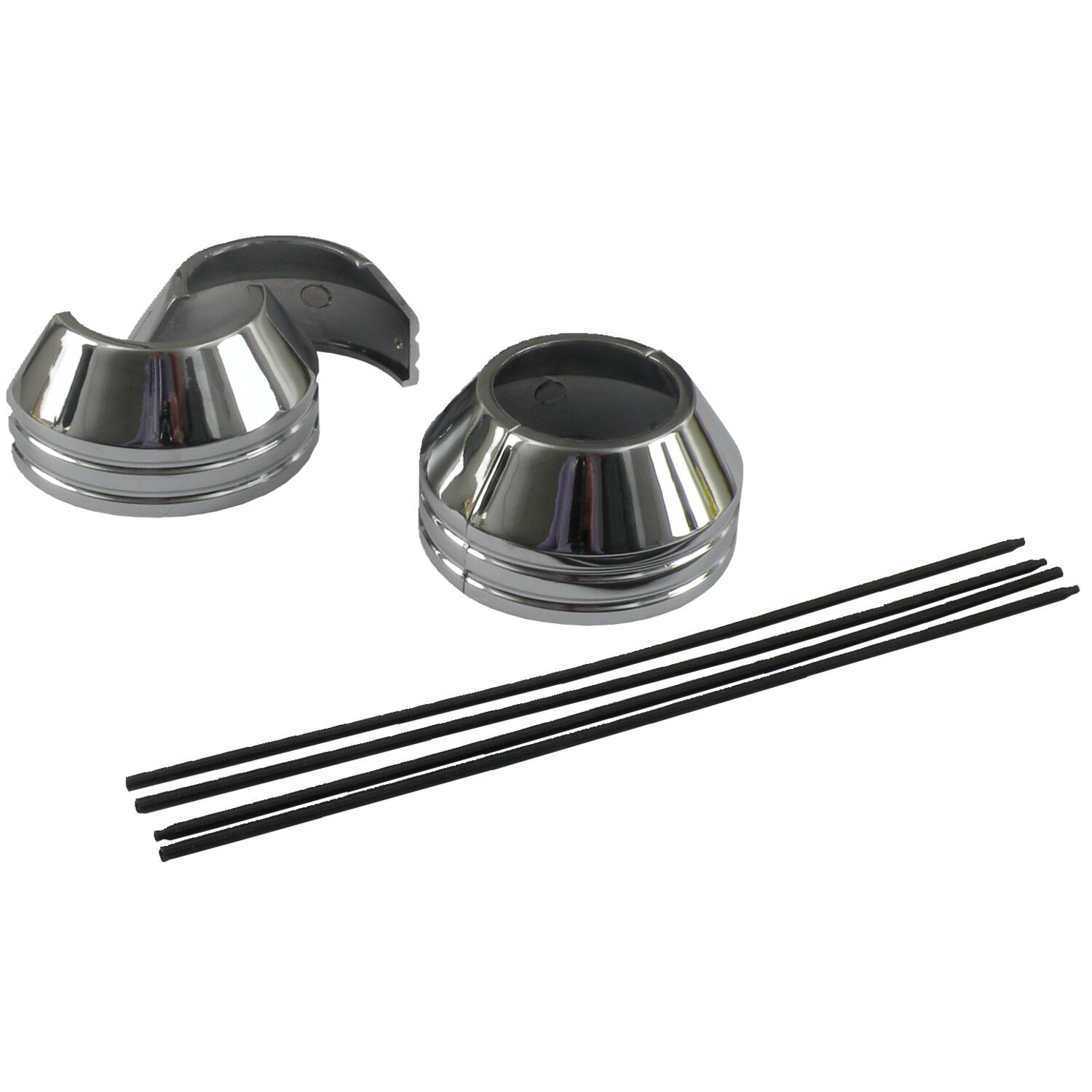 2-piece chrome fork boot covers