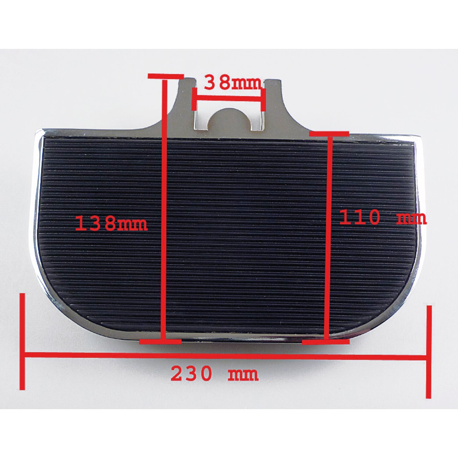 Mini-D floorboards, Black, Chrome