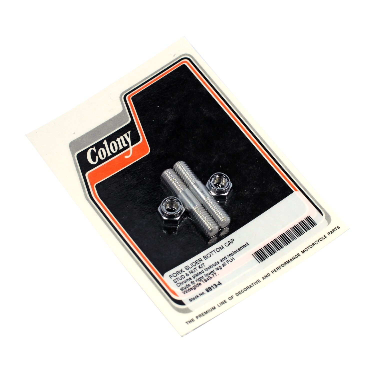 Colony, fork axle cap stud set. Hex