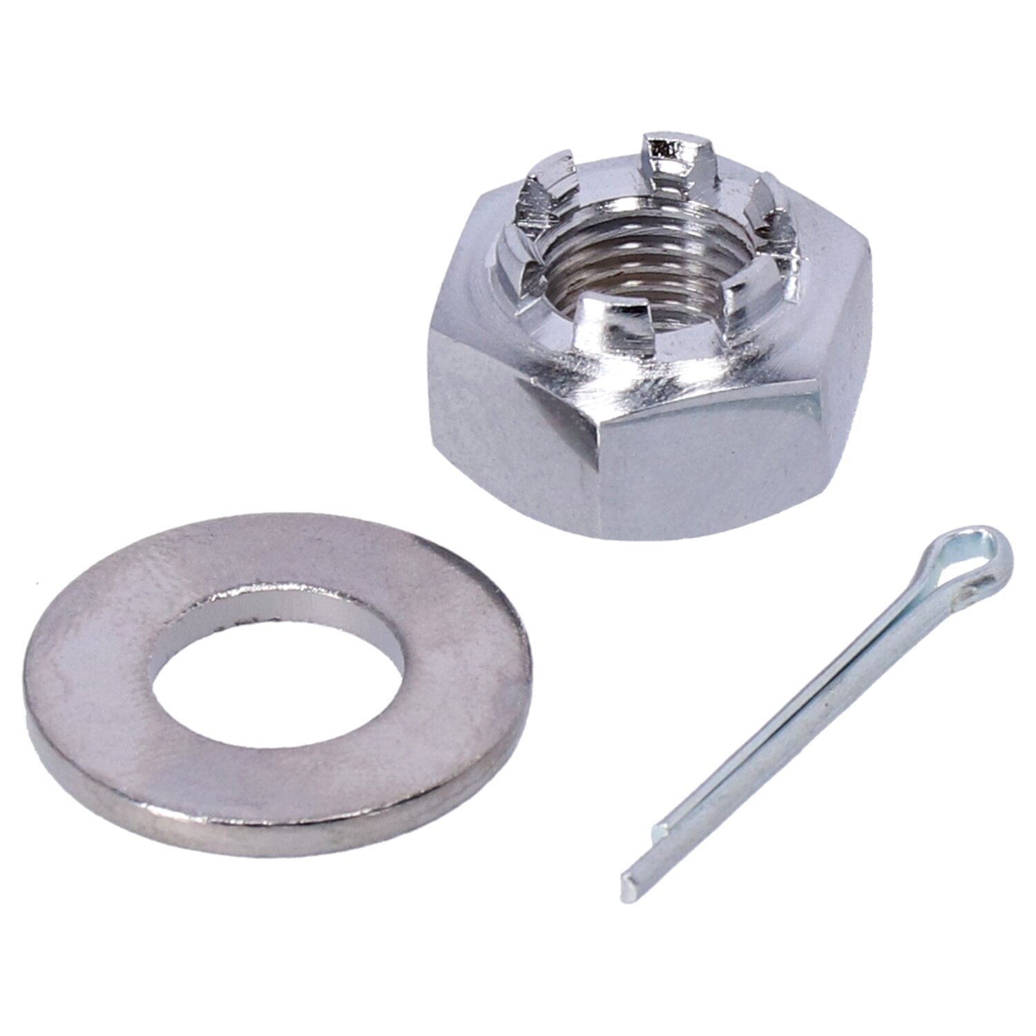 Front wheel axle hardware