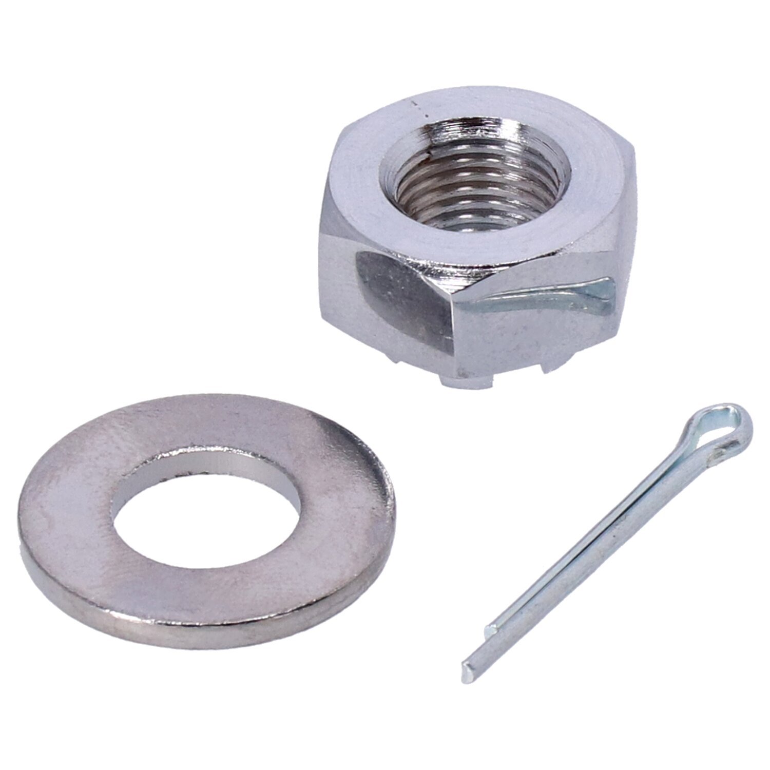 Front wheel axle hardware