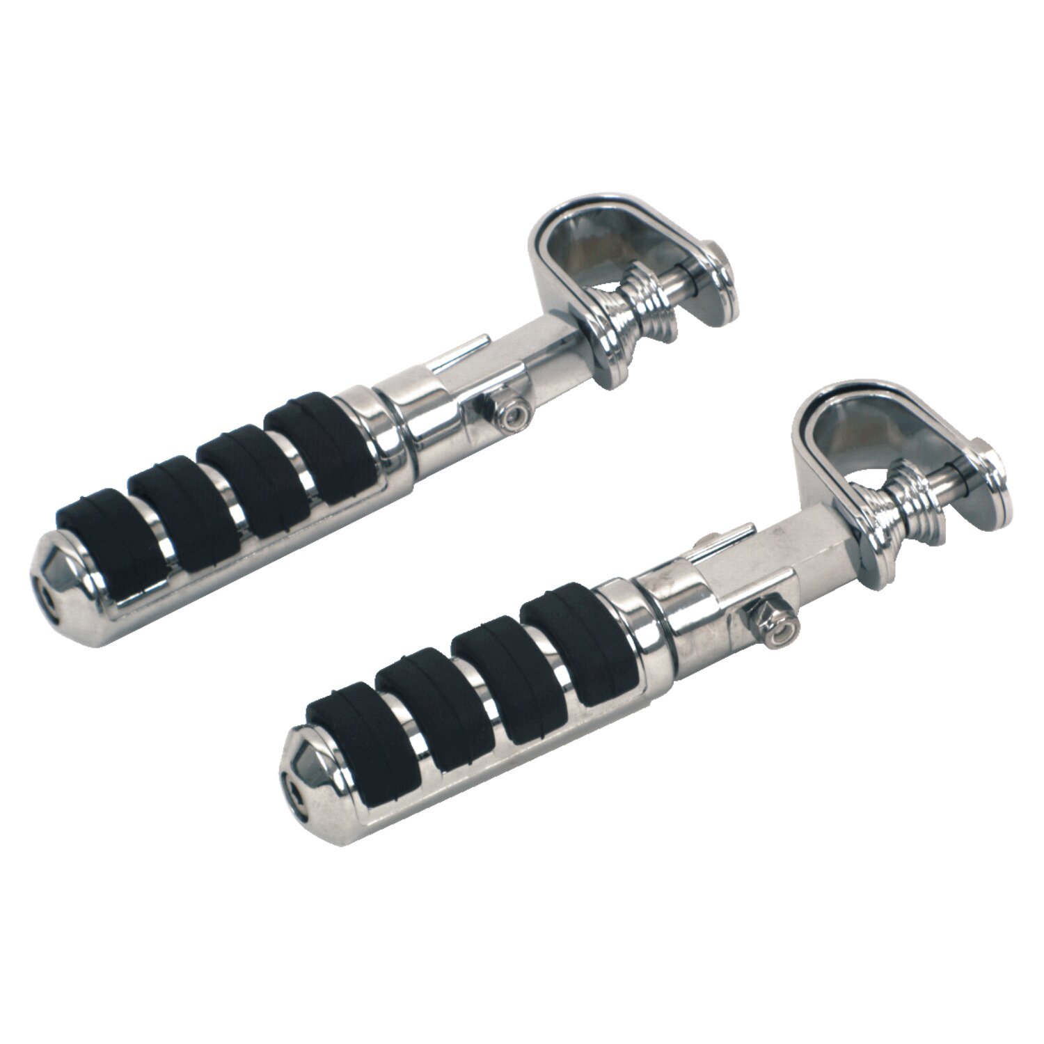 Comfort foot peg set. clamp-on, Chrome