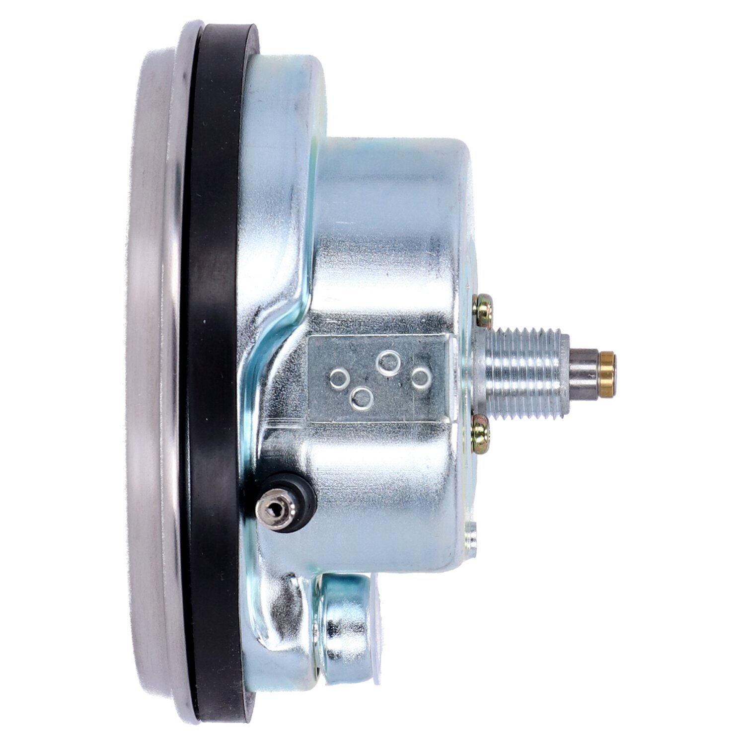FL speedometer, '41-45 face', silver/black. 1:1 mph, Polished